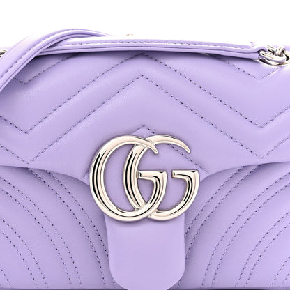 Lambskin Matelasse Small GG Marmont Shoulder Bag Lapis