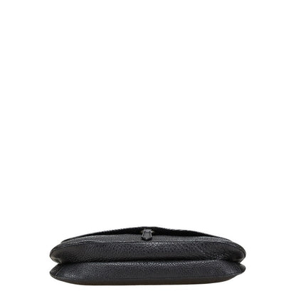 Prada Triangle Logo Plate Leather Shoulder Bag