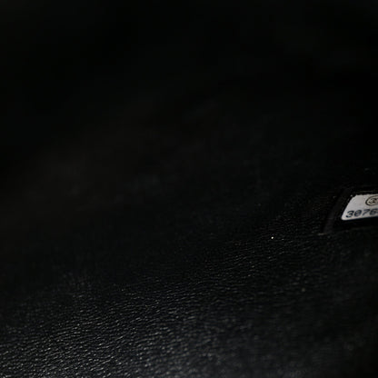Shearling Lambskin Crystal Strass Flap Black