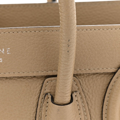 Drummed Calfskin Nano Luggage Dune