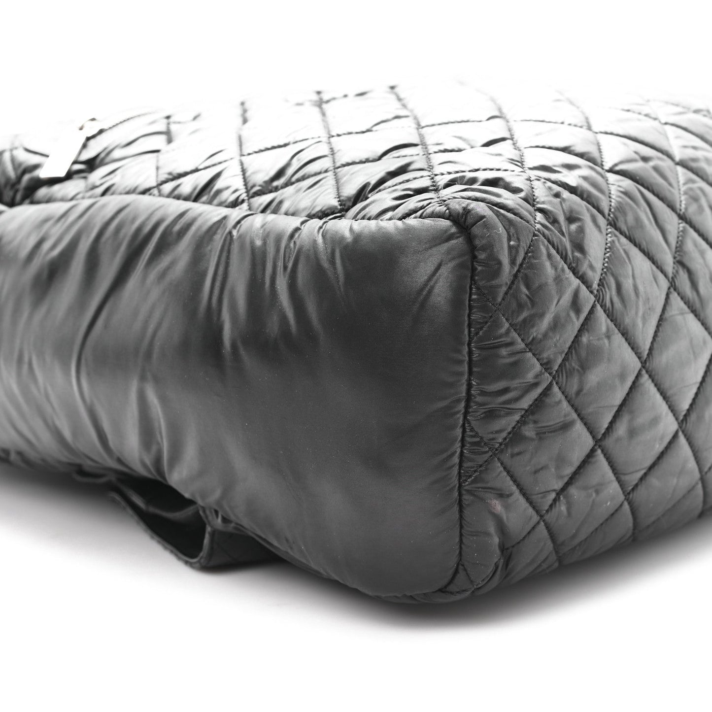 Nylon Quilted Coco Cocoon Backpack Black