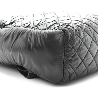 Nylon Quilted Coco Cocoon Backpack Black