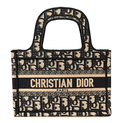 Oblique Mini Book Tote Blue Multicolor