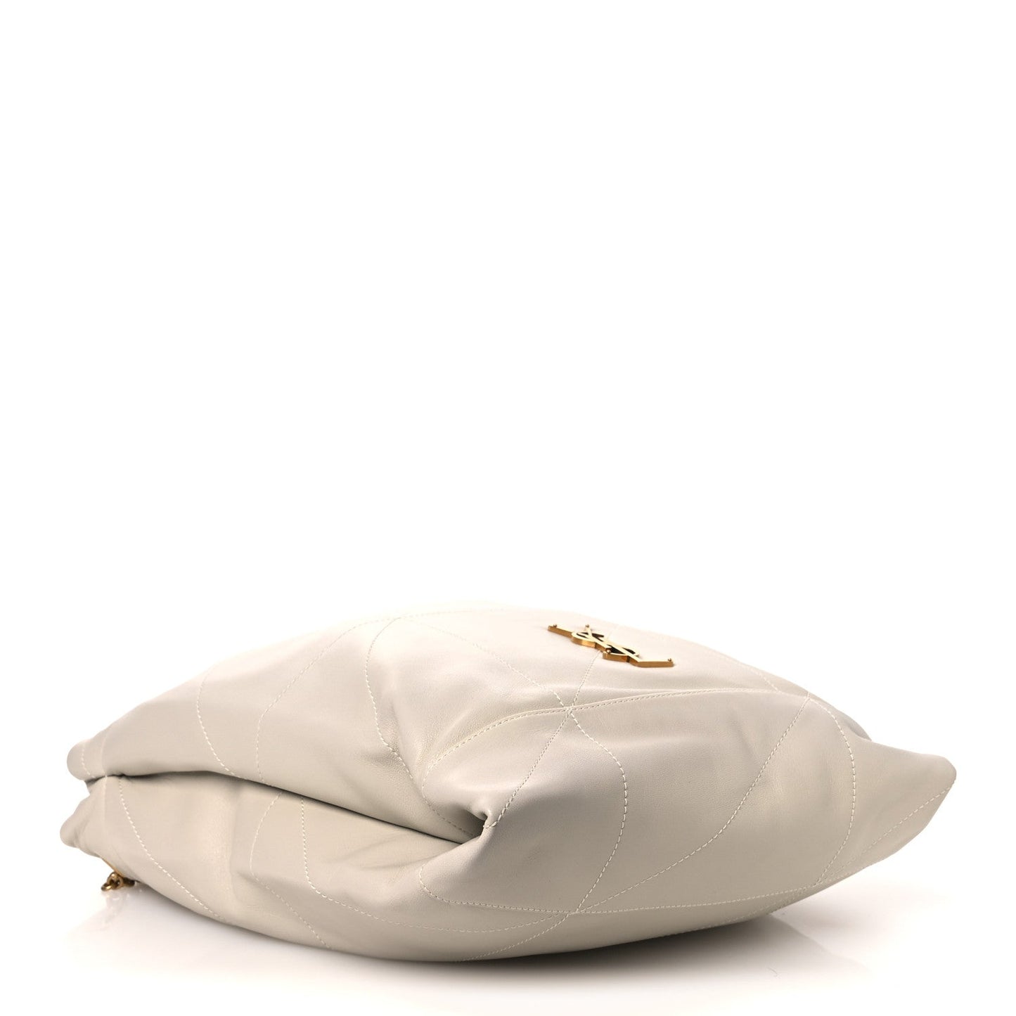 Lambskin Matelasse Monogram Medium Jamie 4.3 Pochon Blanc Vintage