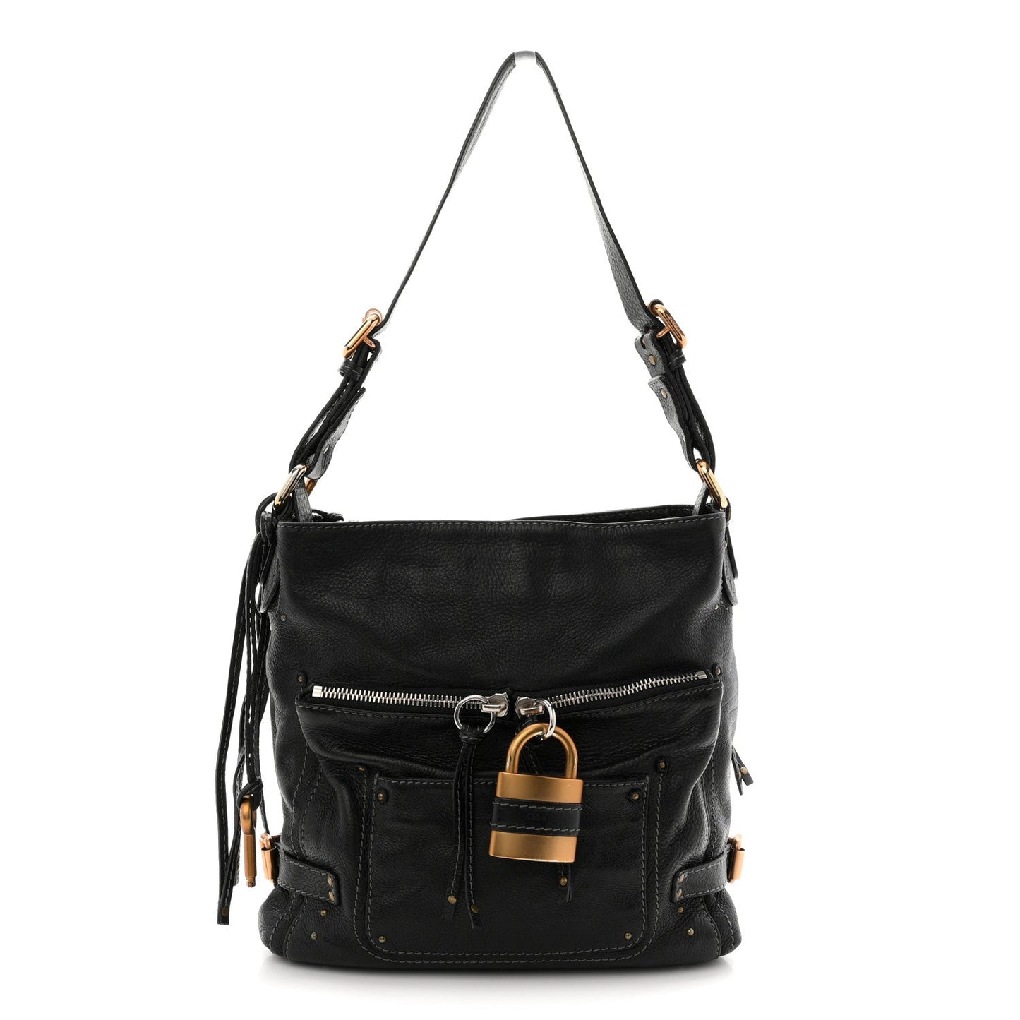 Calfskin Paddington Hobo Black