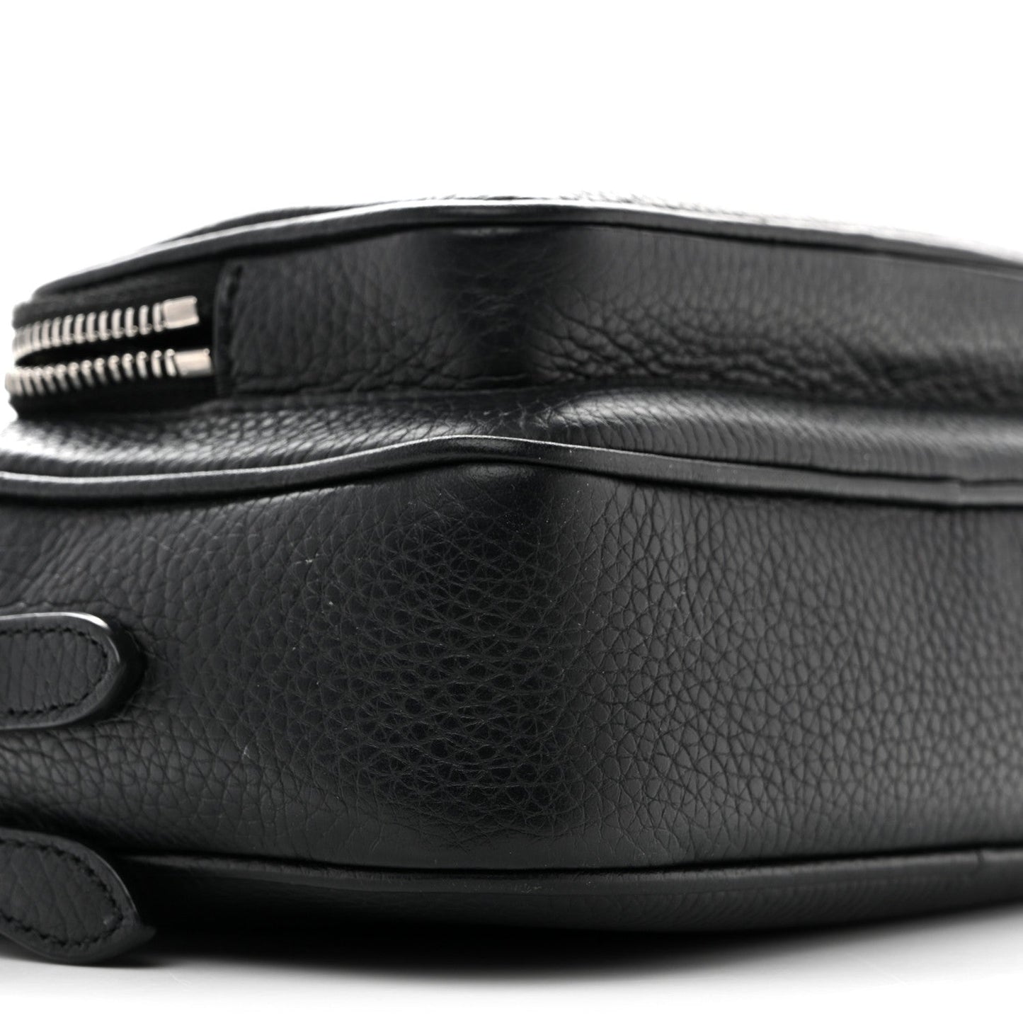 Grained Calfskin Small Camera Bag Black