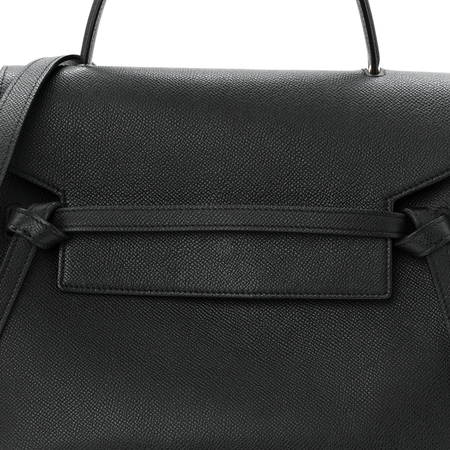 Grained Calfskin Mini Belt Bag Black