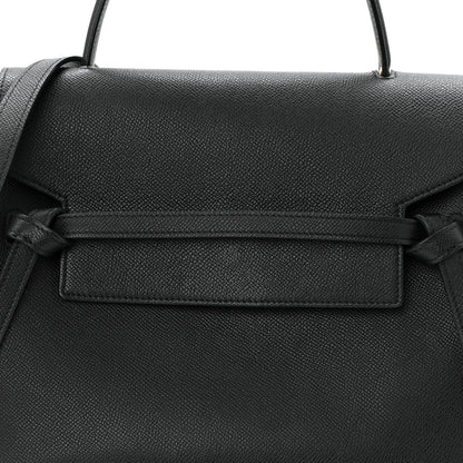Grained Calfskin Mini Belt Bag Black