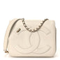 Lambskin CC Mania Flap Bag White