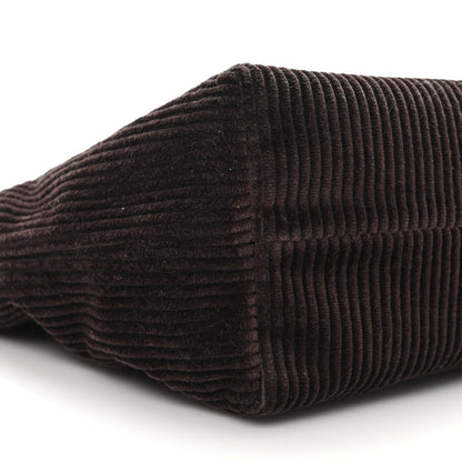 Corduroy Pouch Bag Ebony Baltic Blue