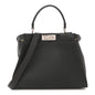 Cuoio Romano Selleria Bi-Color Medium Peekaboo Iconic Satchel Asfalto Latte