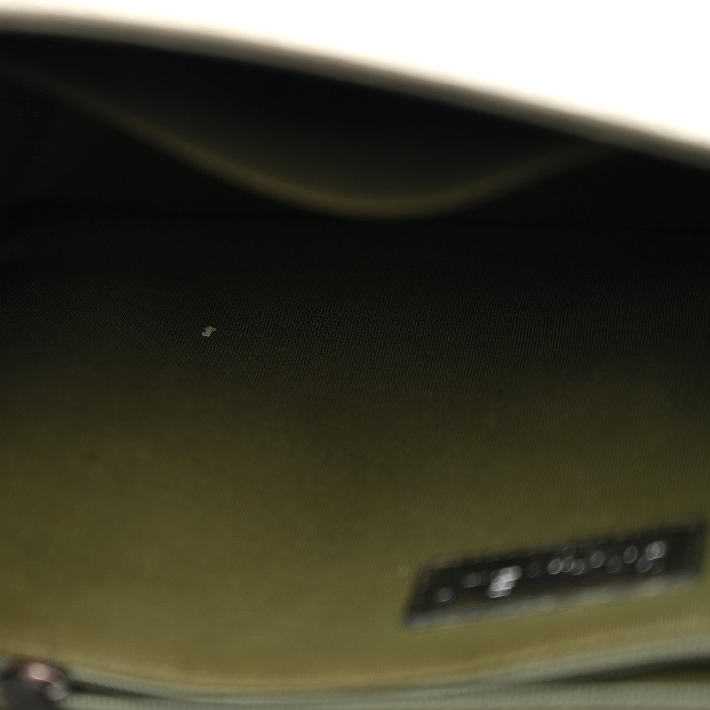 Calfskin Quilted Large Boy Flap Green
