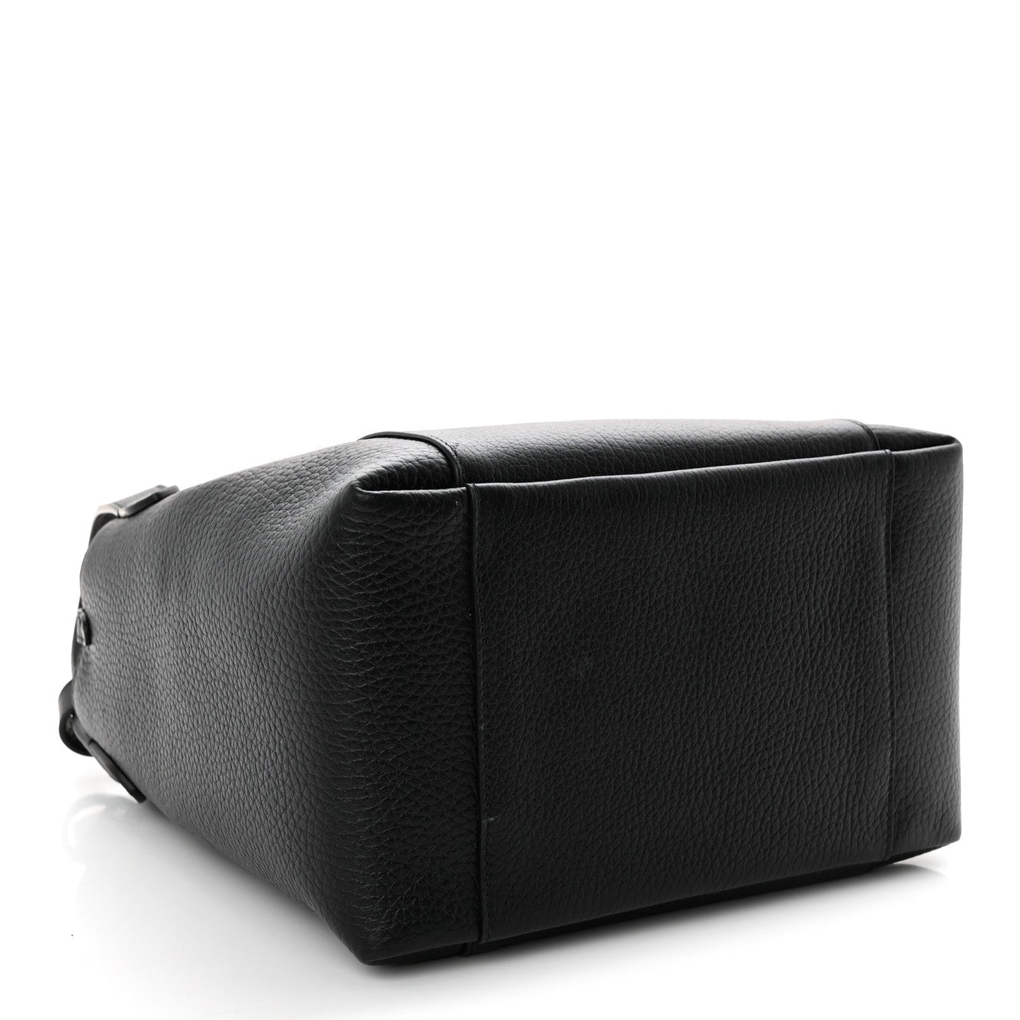 Calfskin Medium Signature Bucket Bag Black