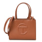 Vegan Leather Small Shopping Bag Tan