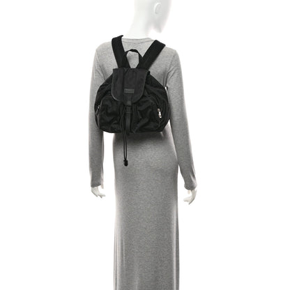 Nylon Monogram Medium Light Single Buckle Backpack Black