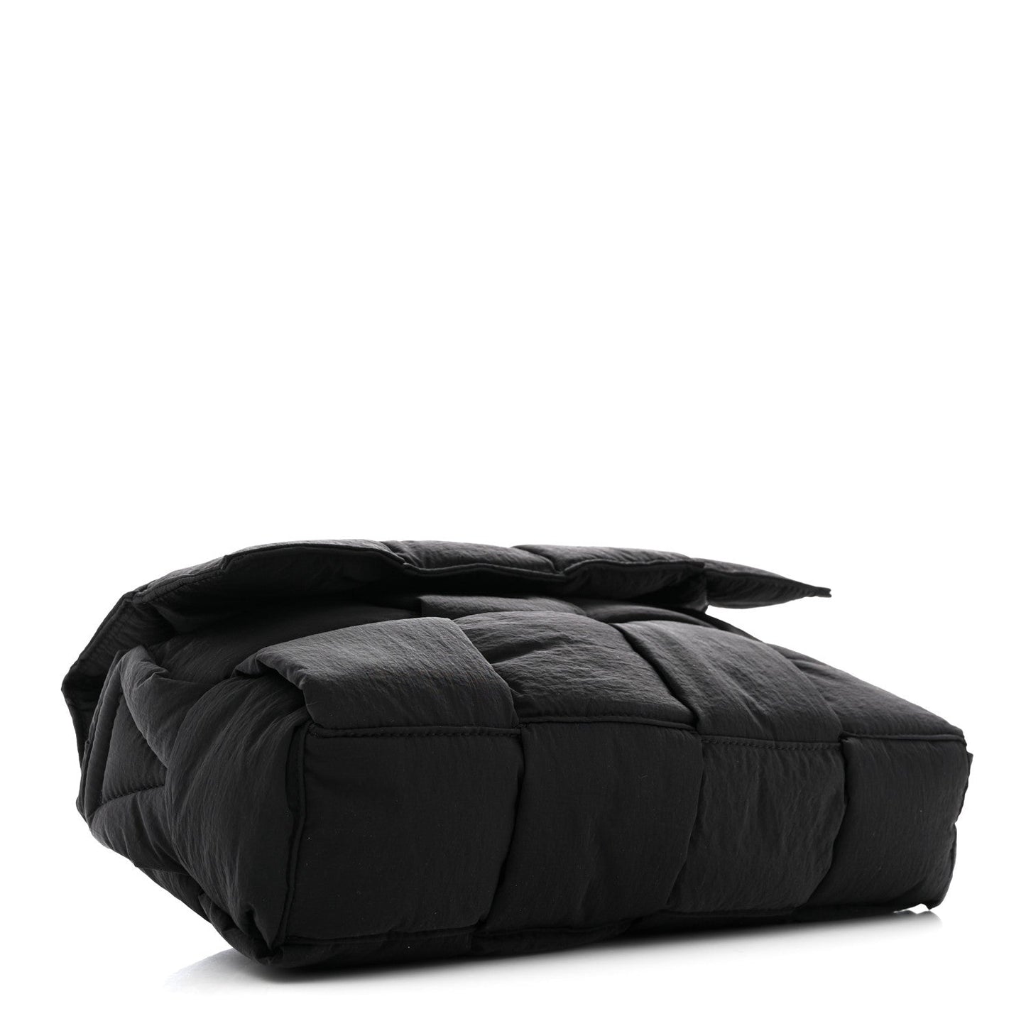 Nylon Intrecciato Padded Tech Cassette Bag Black