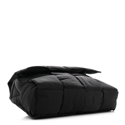 Nylon Intrecciato Padded Tech Cassette Bag Black