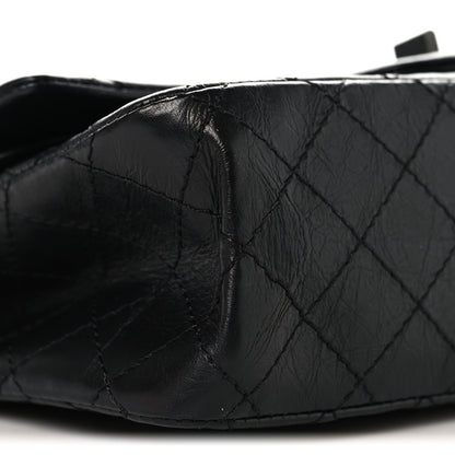 Aged Calfskin Quilted 2.55 Reissue 225 Flap So Black