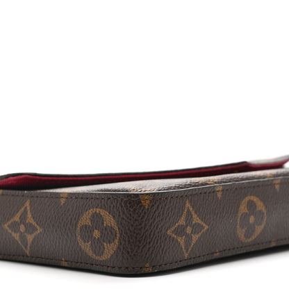 Monogram Pochette Felicie Chain Wallet Fuchsia