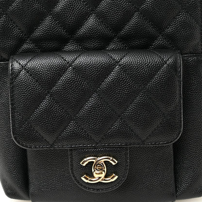 Caviar Quilted Small CC Day Backpack Black