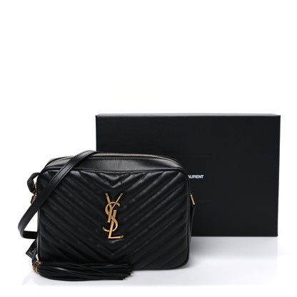 Calfskin Matelasse Monogram Lou Camera Bag Black