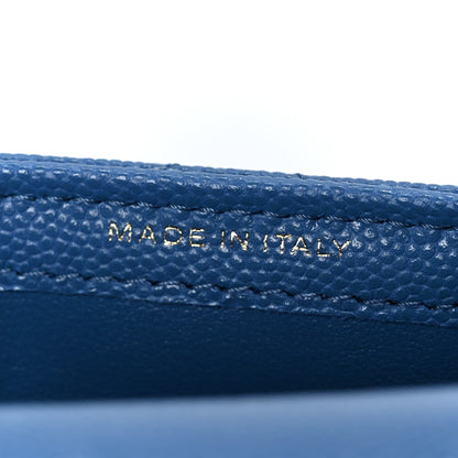 Caviar Quilted Classic Phone Holder Blue