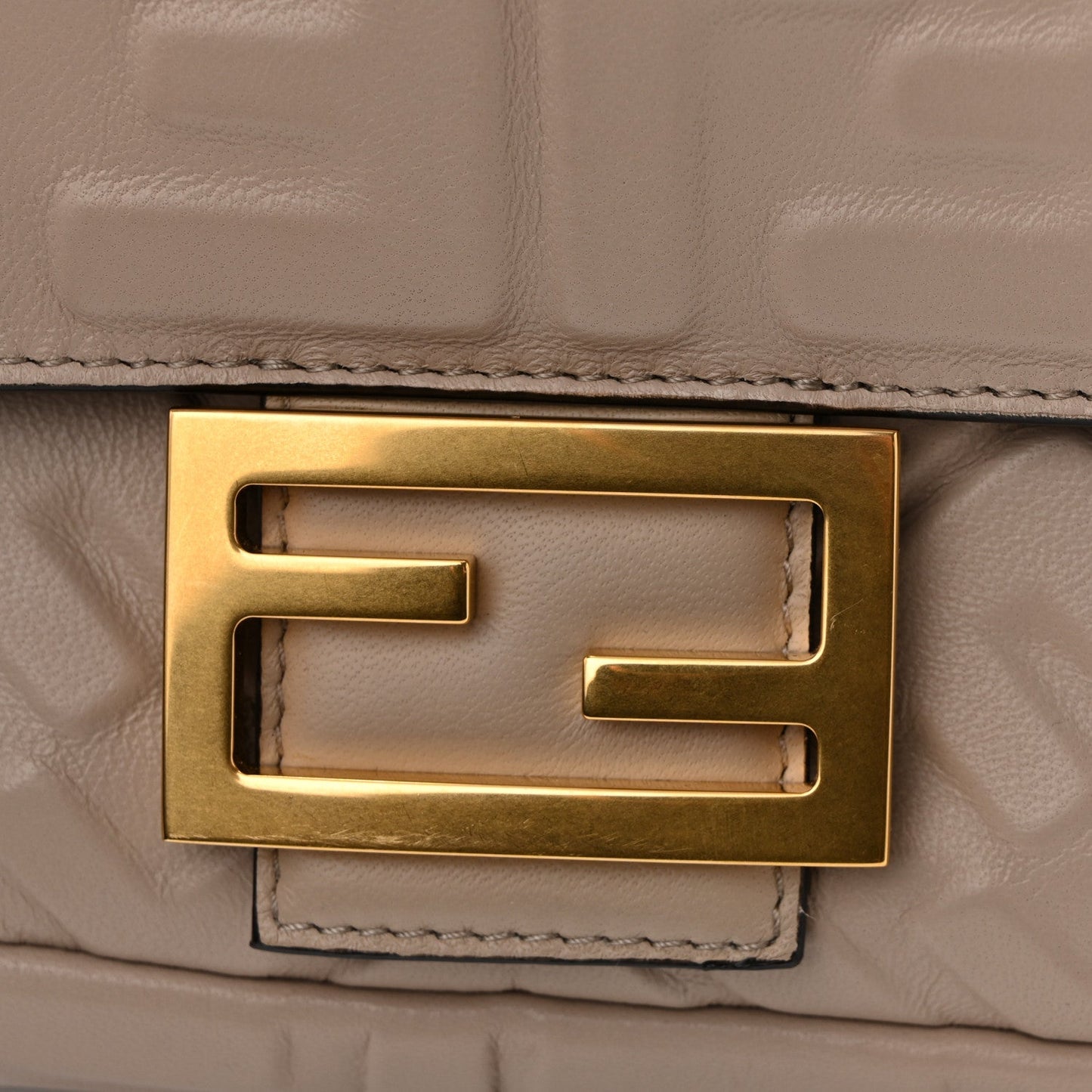 Nappa FF 1974 Embossed Baguette Camelia