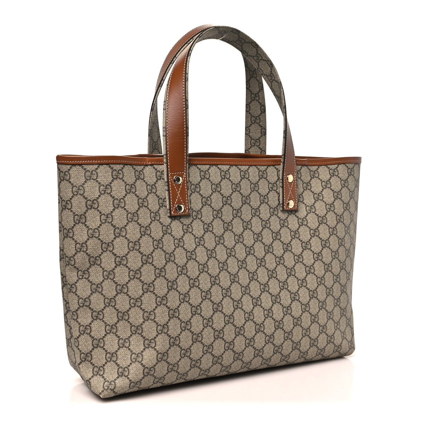 GG Plus Monogram Medium Signature Web Loop Tote Brown