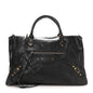 Agneau Laser Cut Cross Classic Gold Hardware Work Grey