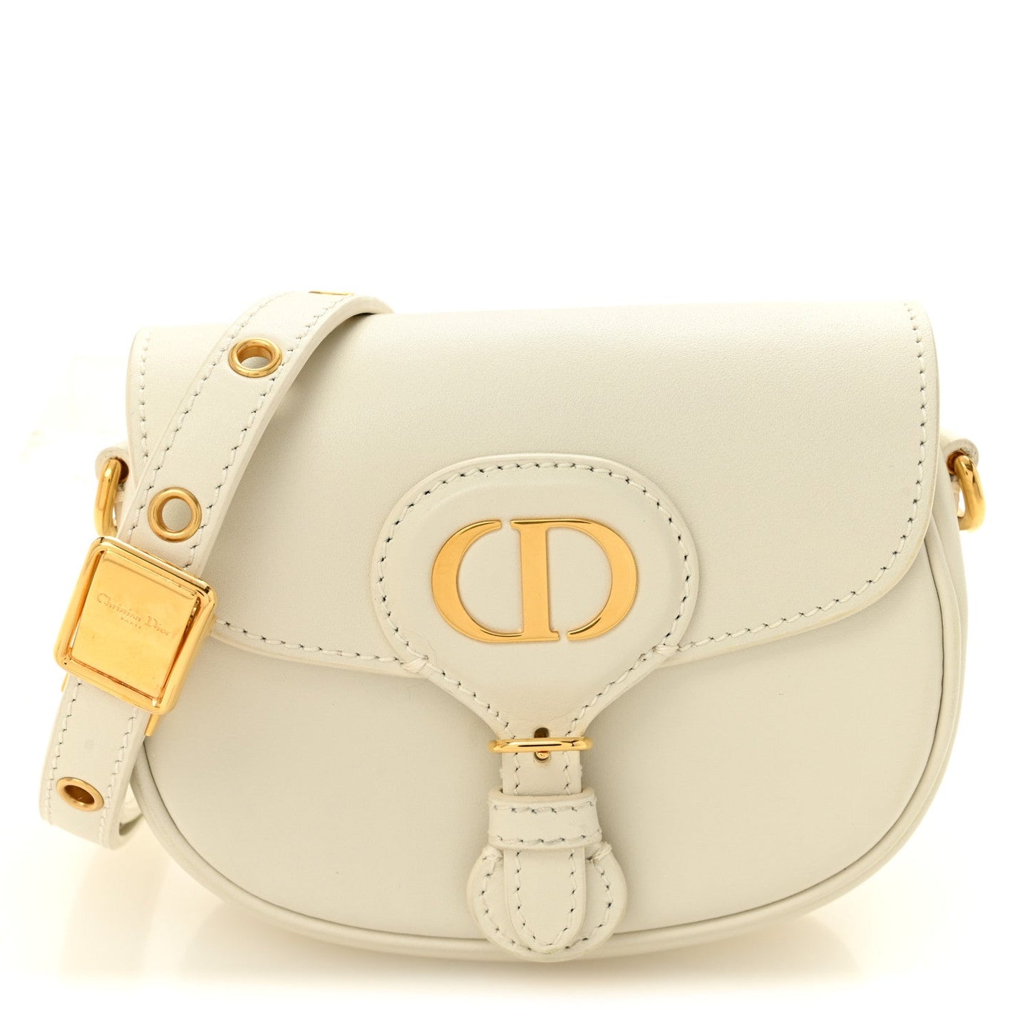 Box Calfskin Small Bobby Bag White