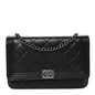 Lambskin Quilted Boy Wallet On Chain WOC Black