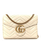 Calfskin Matelasse GG Marmont Chain Wallet Mystic White