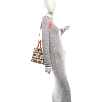 Tweed Medium Lady Dior  Orange Multicolor