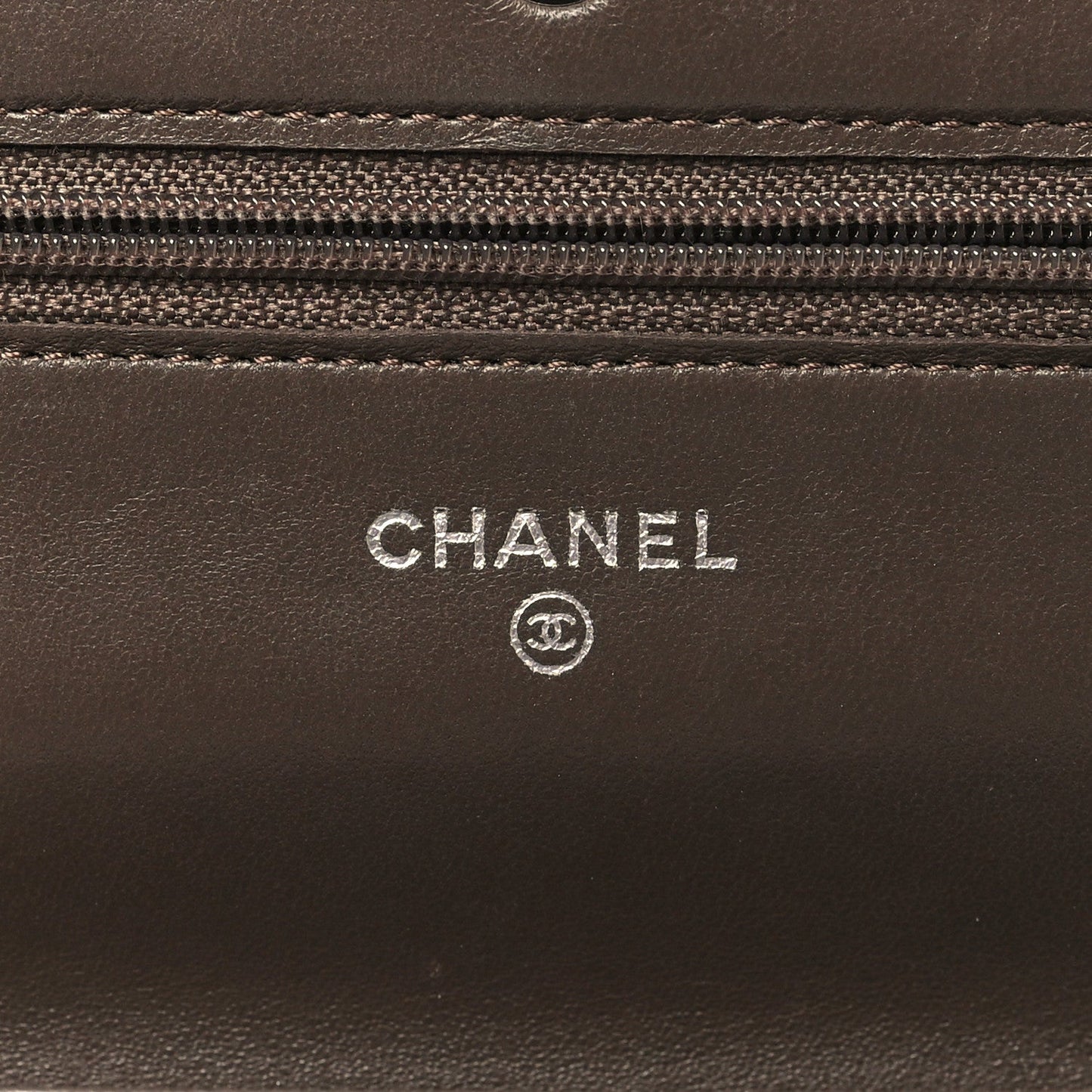 Snakeskin Wallet On Chain WOC Brown Silver