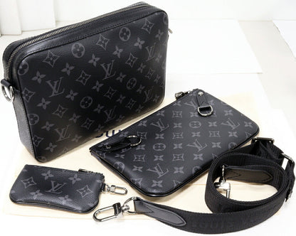 Louis Vuitton Monogram Eclipse Trio Messenger 2way Shoulder Bag M69443