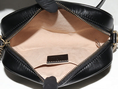 Gucci Calf GG Marmont Chain Mini Shoulder Bag 448065 DTD1T 1000