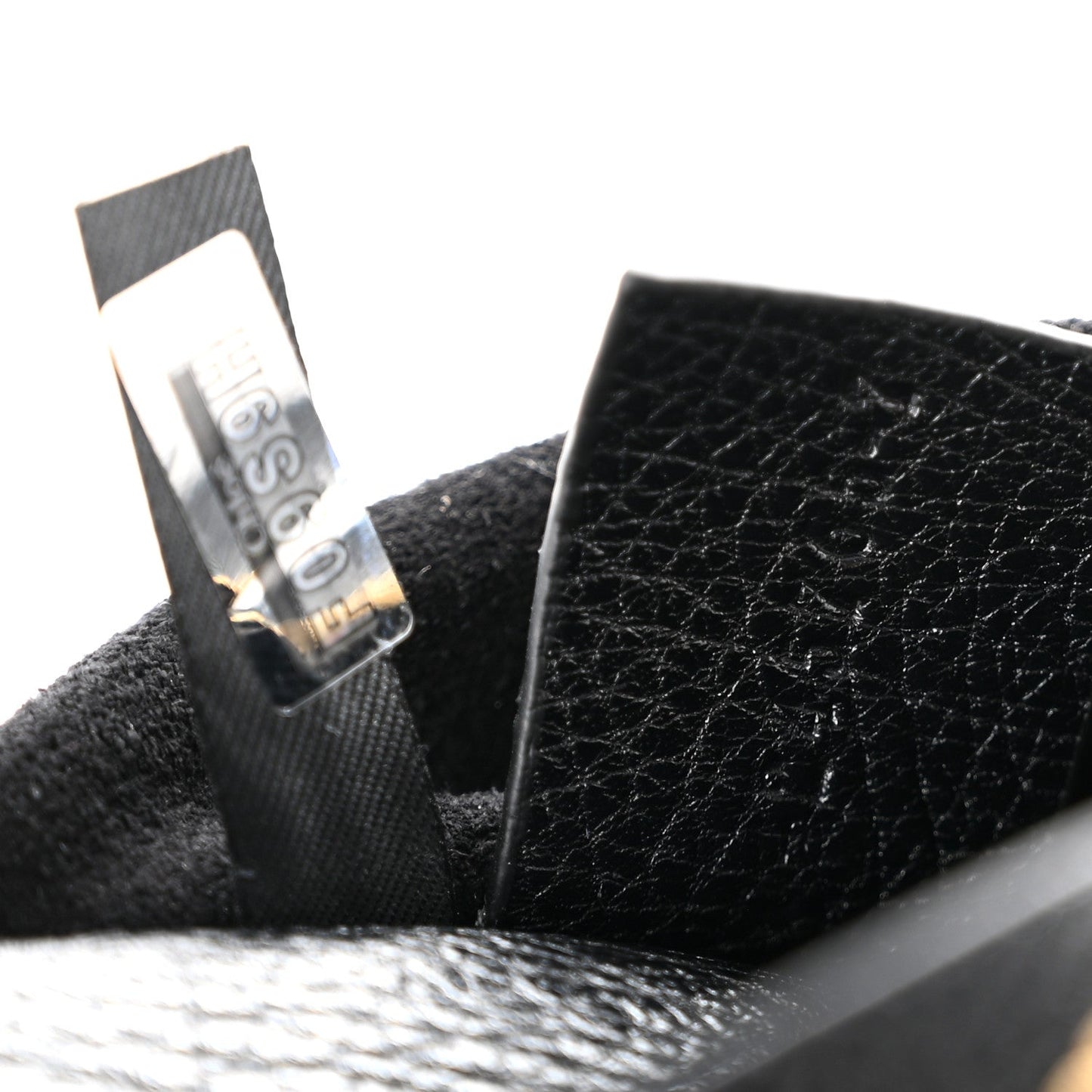 Grained Calfskin Small Bracelet Hobo Bag Black