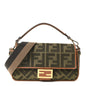 Canvas Vitello King FF Embroidered Baguette Amazzonia Cuoio