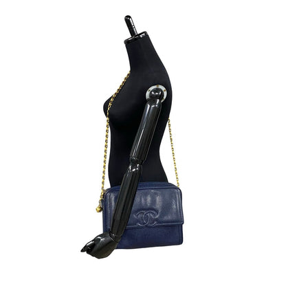 Chanel Coco Mark Caviar Skin Chain Shoulder Bag