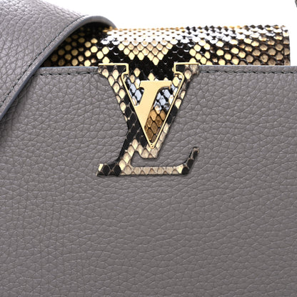 Taurillon Snakeskin Capucines BB Steeple Grey