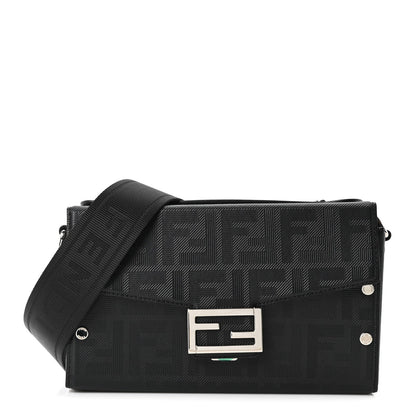 Vitello King FF Lines Embossed Baguette Soft Trunk Black