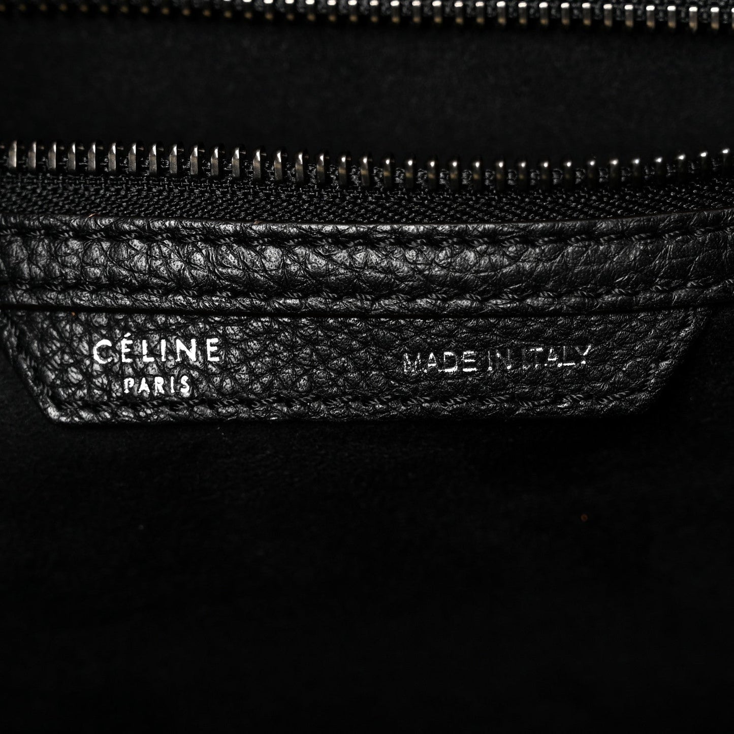 Drummed Calfskin Mini Luggage Black