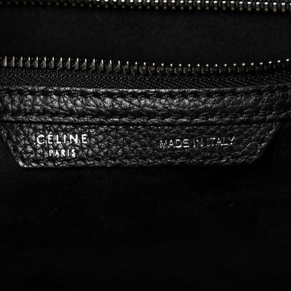 Drummed Calfskin Mini Luggage Black