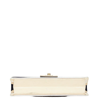 Chanel Coco Mark Quilting Canvas Patent Leather Shoulder Bag