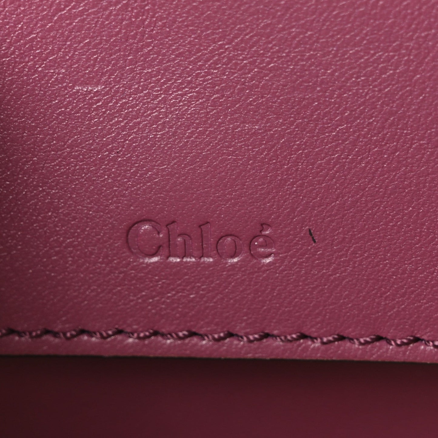 Calfskin Crocodile Embossed Mini C Vanity Bag Crushed Violet