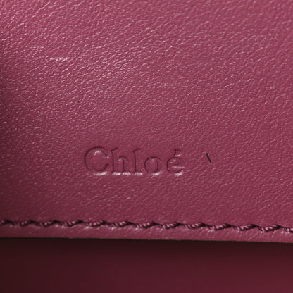 Calfskin Crocodile Embossed Mini C Vanity Bag Crushed Violet