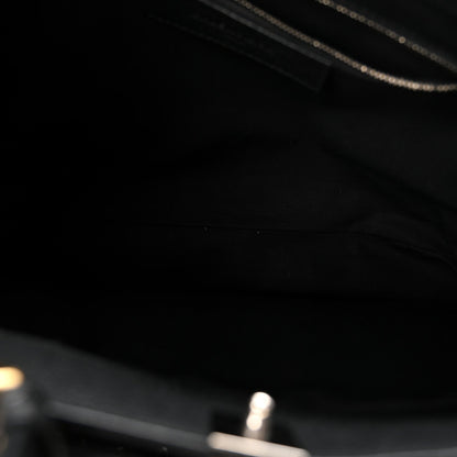Calfskin Le Dix Soft Cabas M Shoulder Bag Black