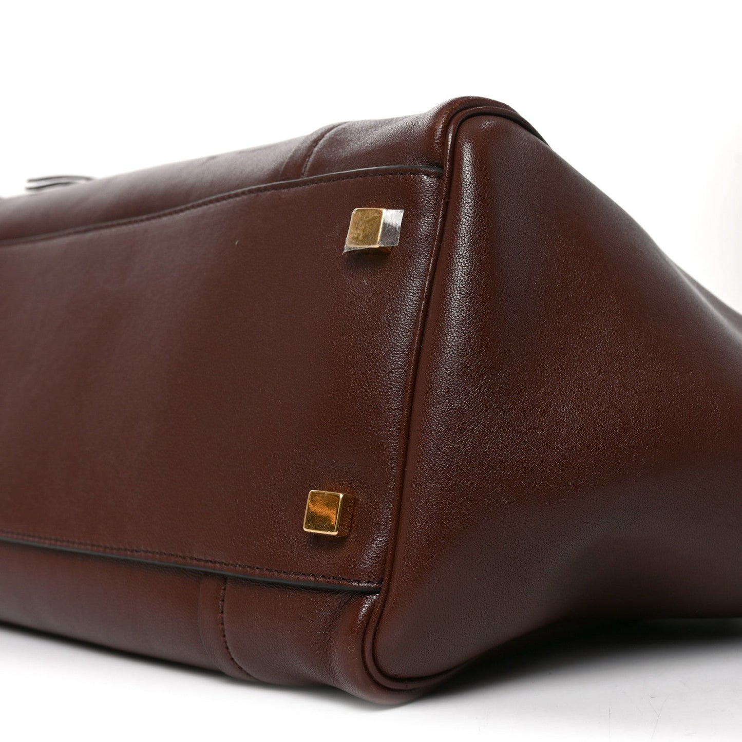 Supple Shiny Lambskin Medium Smiling New Luggage Brick