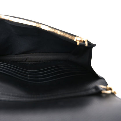 Vitello Cruise F is Fendi Bi-Color FF 1974 Embossed Medium Envelope Wallet On Chain Black Maya
