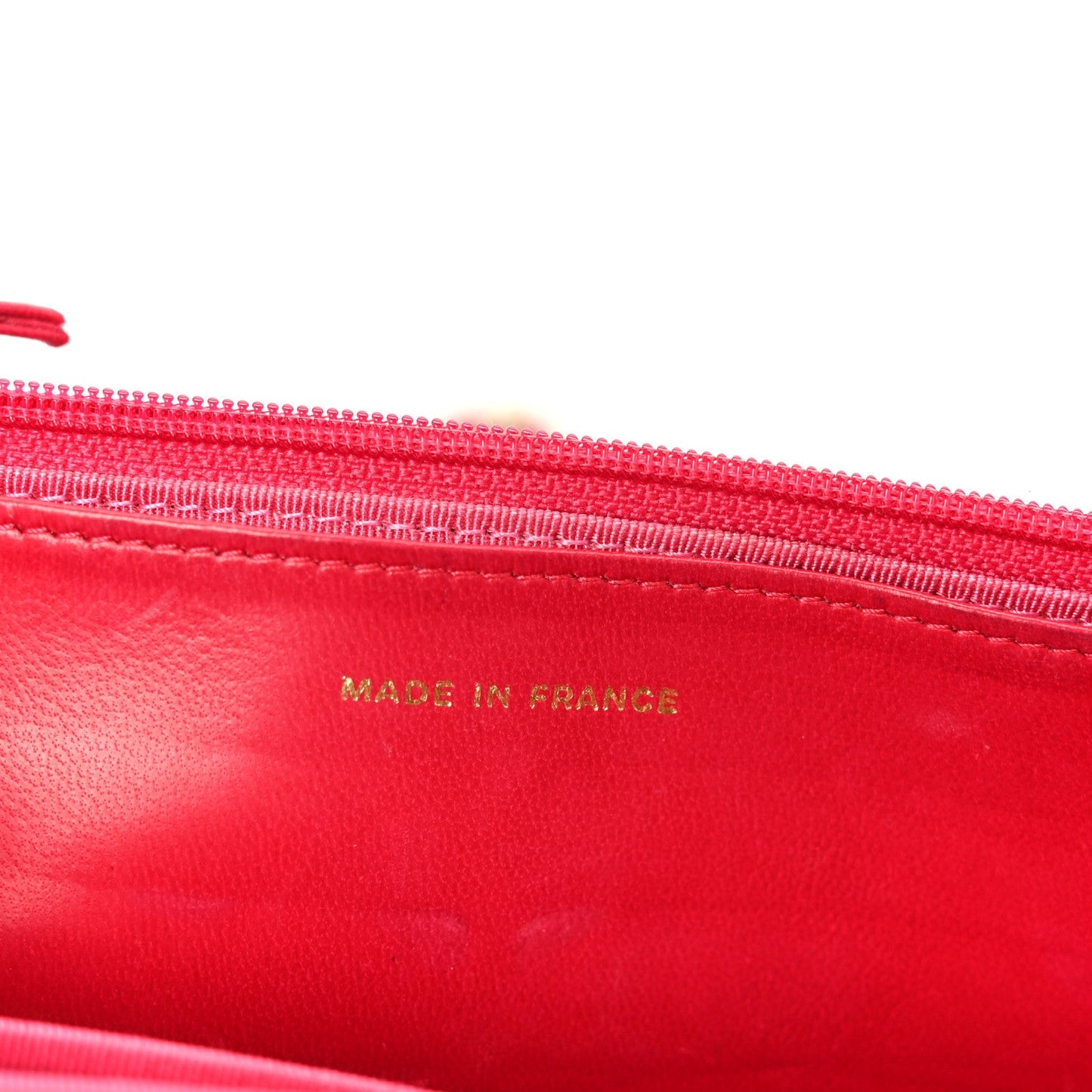 Lambskin Micro Quilted Wallet On Chain WOC Fuchsia